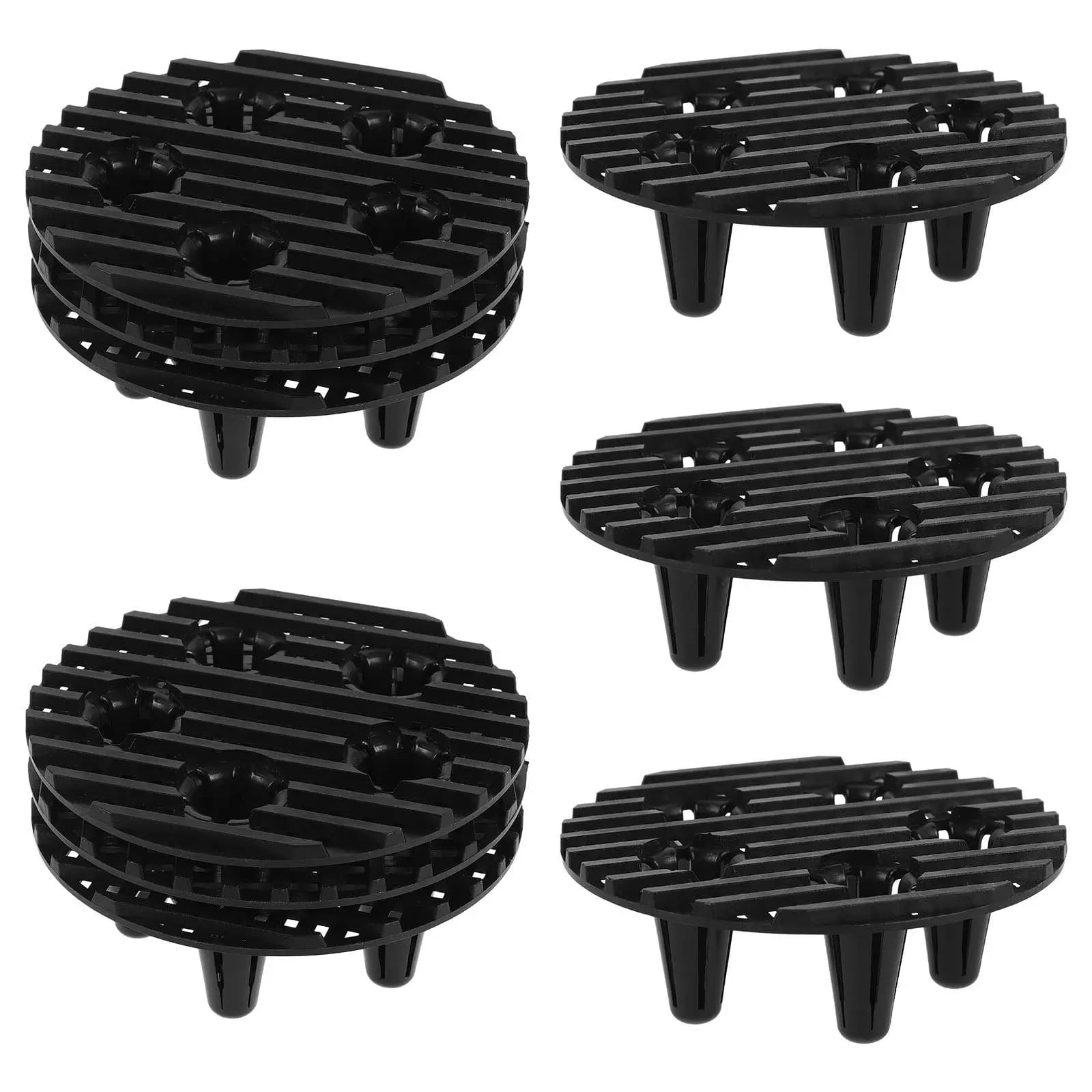 20 Piedini Piedini Rialzati per Vasi da Fiori, Support for Bonsai da Esterno, Drenante support for Plants, Protection for Flooring of Patio and Terraces, Black