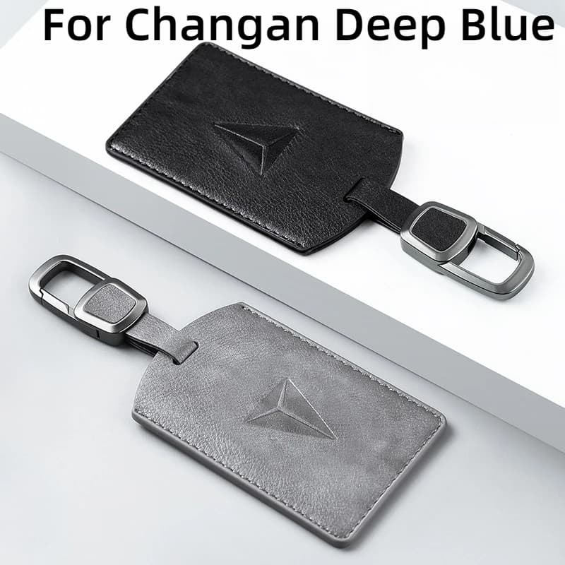 Misura per Changan Deep Blue SL03 S7 Portachiavi per chiave auto Custodia per smart card NFC Guscio protettivo in pelle scamosciata