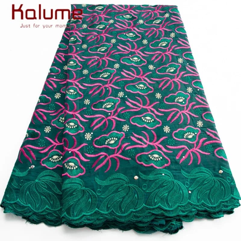 Latest Design African Cotton Lace Fabric Embroidery Swiss Voile Lace In Switzerland High Quality Lace For Nigerian Dress F3553