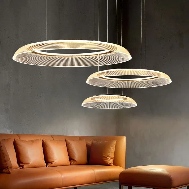 Lampadario ad Anello LED Moderno, Lussuoso Lampadario per Ristorante, Soggiorno, Camera da Letto, Villa, Decorazione Domestica, Semplice Lampadario da Tavolo da Pranzo