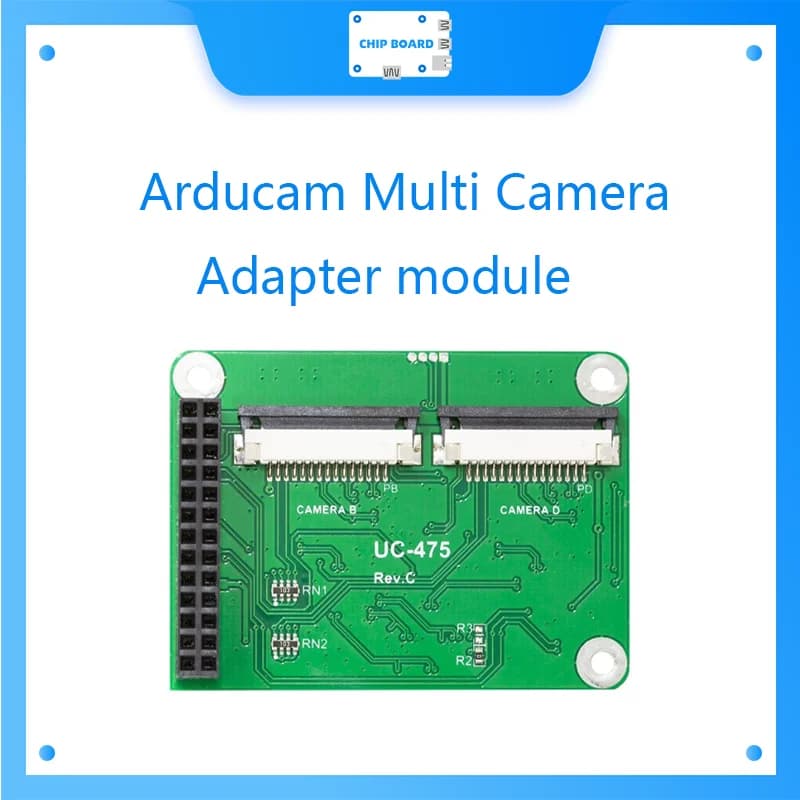 Modulo adattatore multi-camera Arducam V2.2 per fotocamere Raspberry Pi 4/3B+/3B da 5MP e 8MP, compatibile con le fotocamere MIPI Arducam