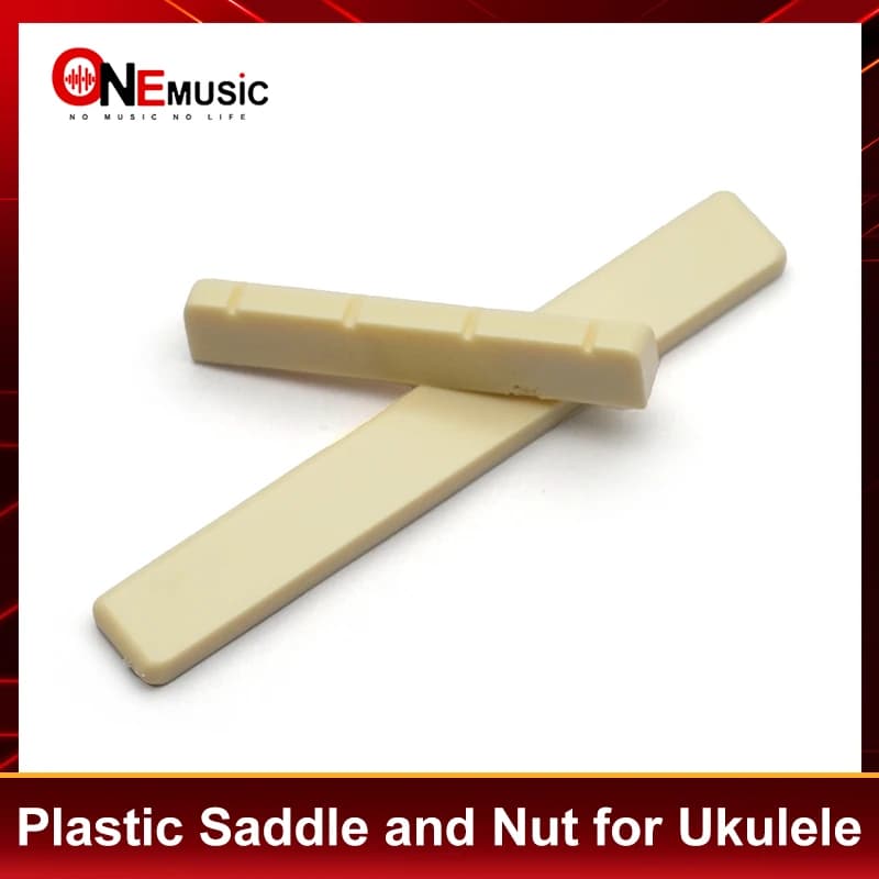 Sella e dado in plastica da 50 pezzi per parti di chitarra Hawaii a 4 corde per ukulele UK avorio