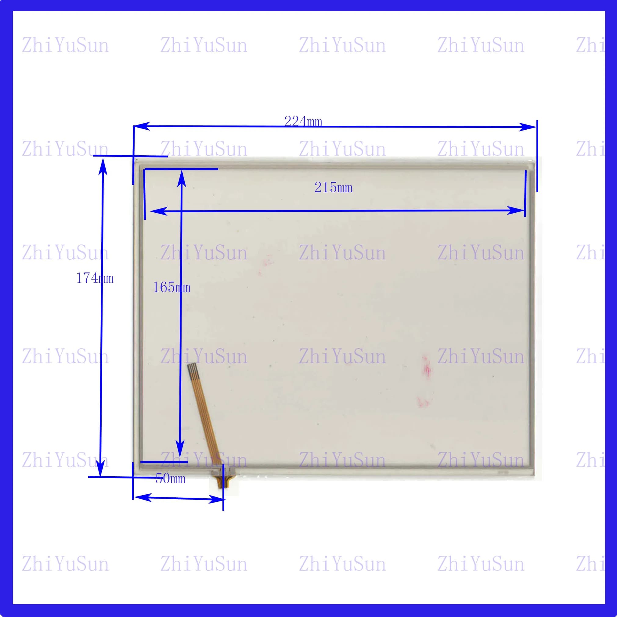 225*174mm industrial touch handwriting external screen glass four wire resistor 10.4 inches 225*174