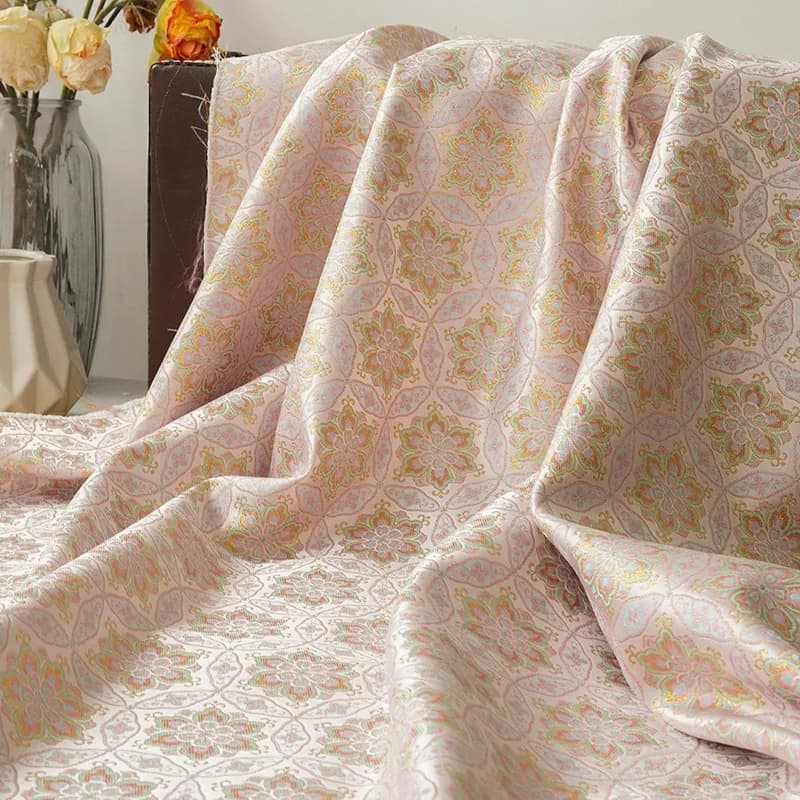 150Cm Wide Chinese Style Gold Thread Yarn Dyed Hanfu Fabric New Chinese Style Kids Vest Fashion Textile F179
