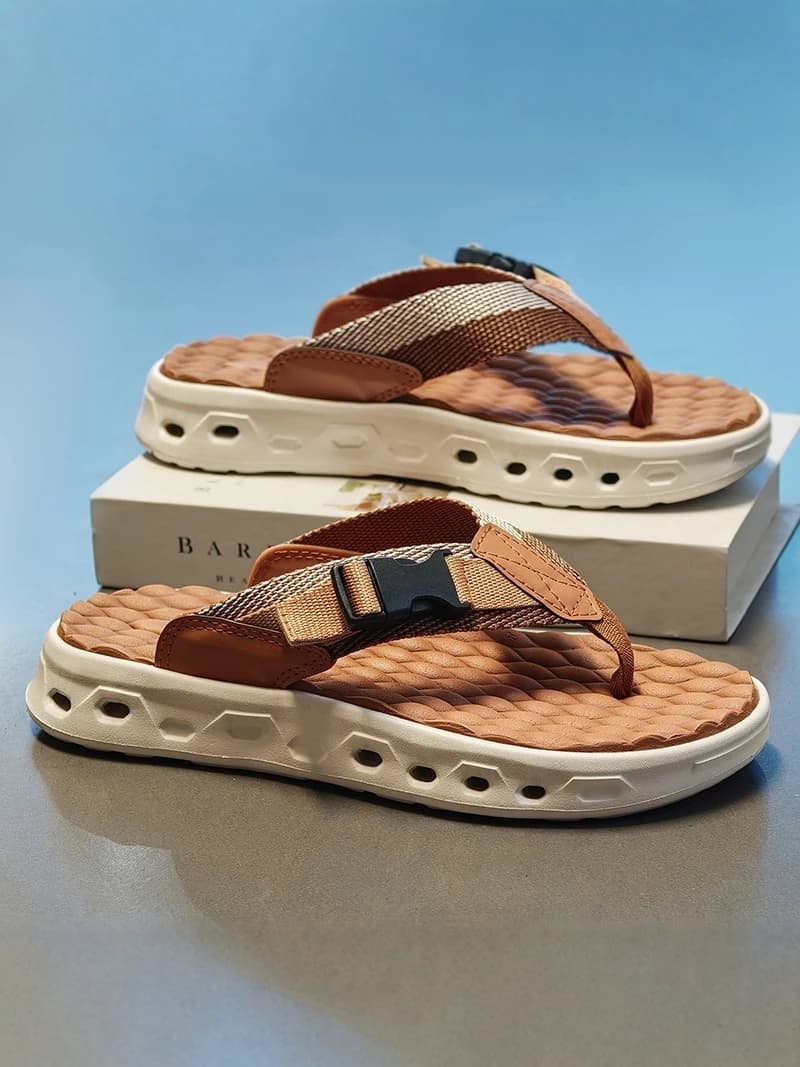 Sandali da Spiaggia Estivi da Uomo, Antiscivolo, Resistenti all'Usura, con Suola Spessa, Comodi, Casual, alla Moda, Ciabatte a Fascia Incrociata