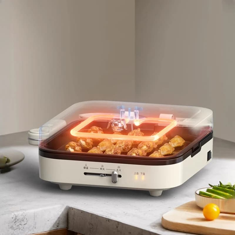 DualSided electric plate, removable plates, pancakes and pan for domestic use, versatile stove, clean plates quickly