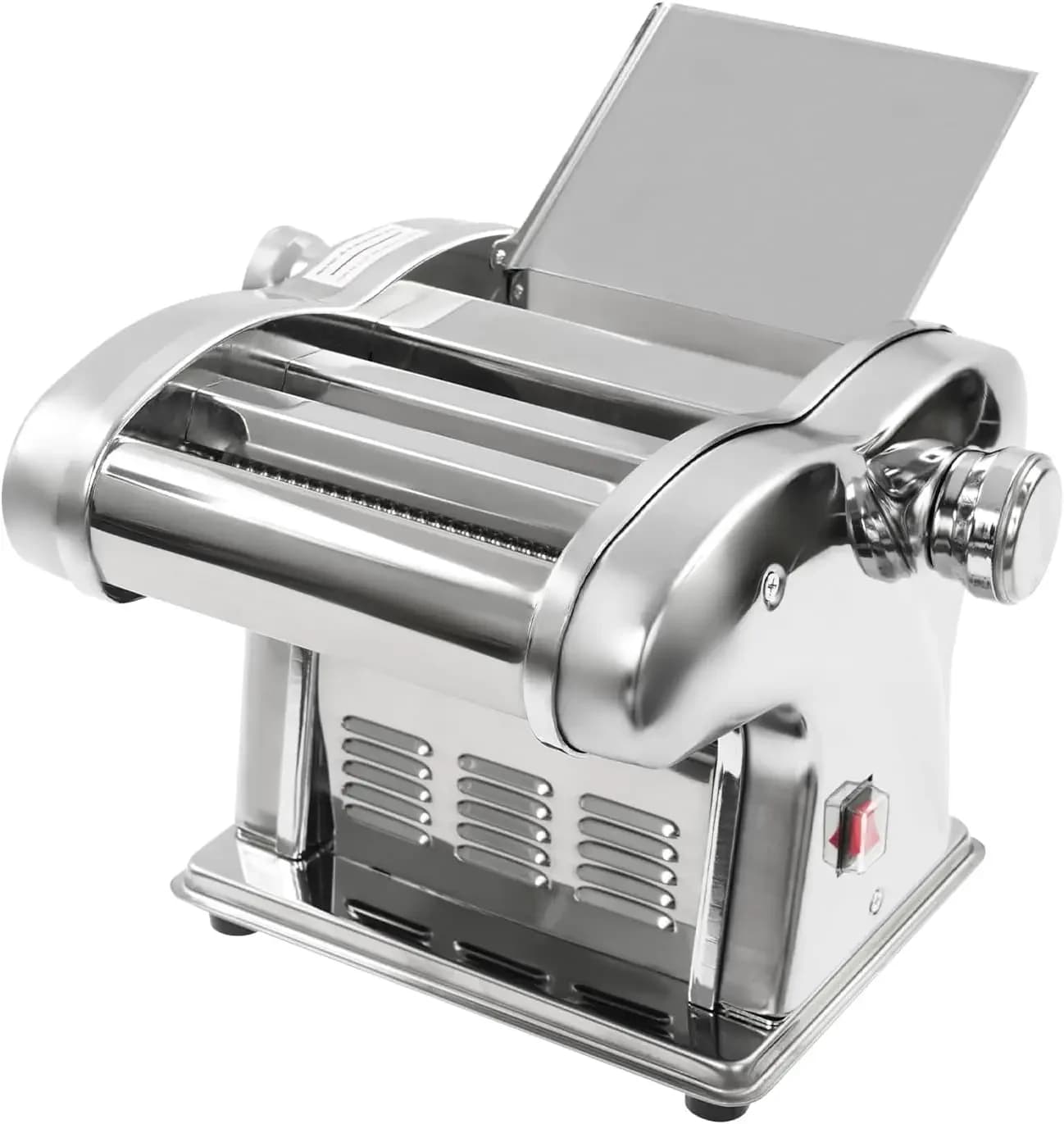 Electric Pasta Maker, Stainless Steel Noodle Machine with 3 Cutters | Automatic Design, 8-Level Dough Thickness Adjustment, 3 Cu