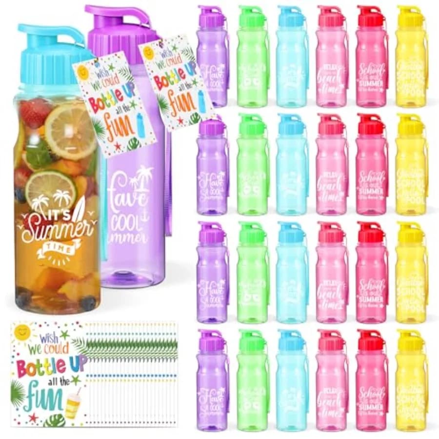 48 bottiglie d'acqua all'ingrosso per studenti con biglietti, regali di fine anno, bottiglie d'acqua da 17 oz per la laurea estiva, regali da parte degli insegnanti