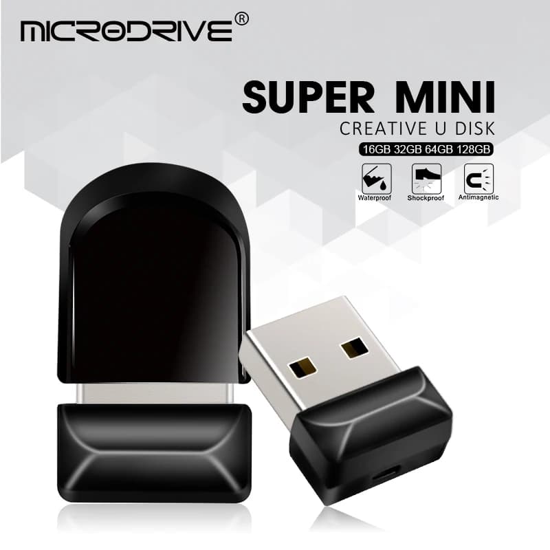 Chiavetta Usb Pendrive 4GB 8GB 32GB 64GB 128GB Pen Drive metallo impermeabile argento U Disk Memoria Usb Cle Memory Usb Stick
