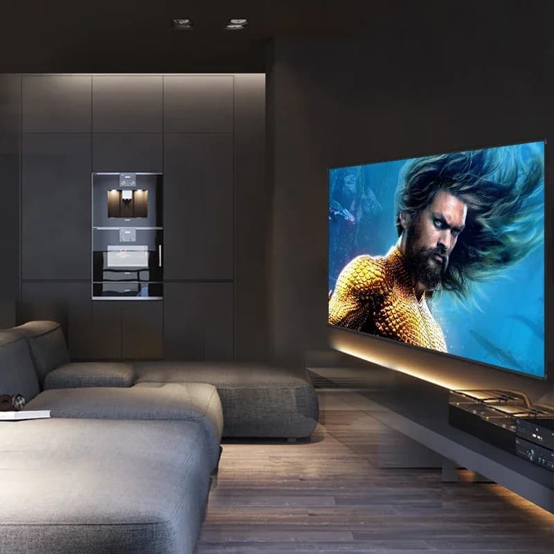 Clearance! 92" 4K Universal Projector Screen Cinema White with 1cm Bezel, Works with UST & Normal Throw, Home Theater Closeout