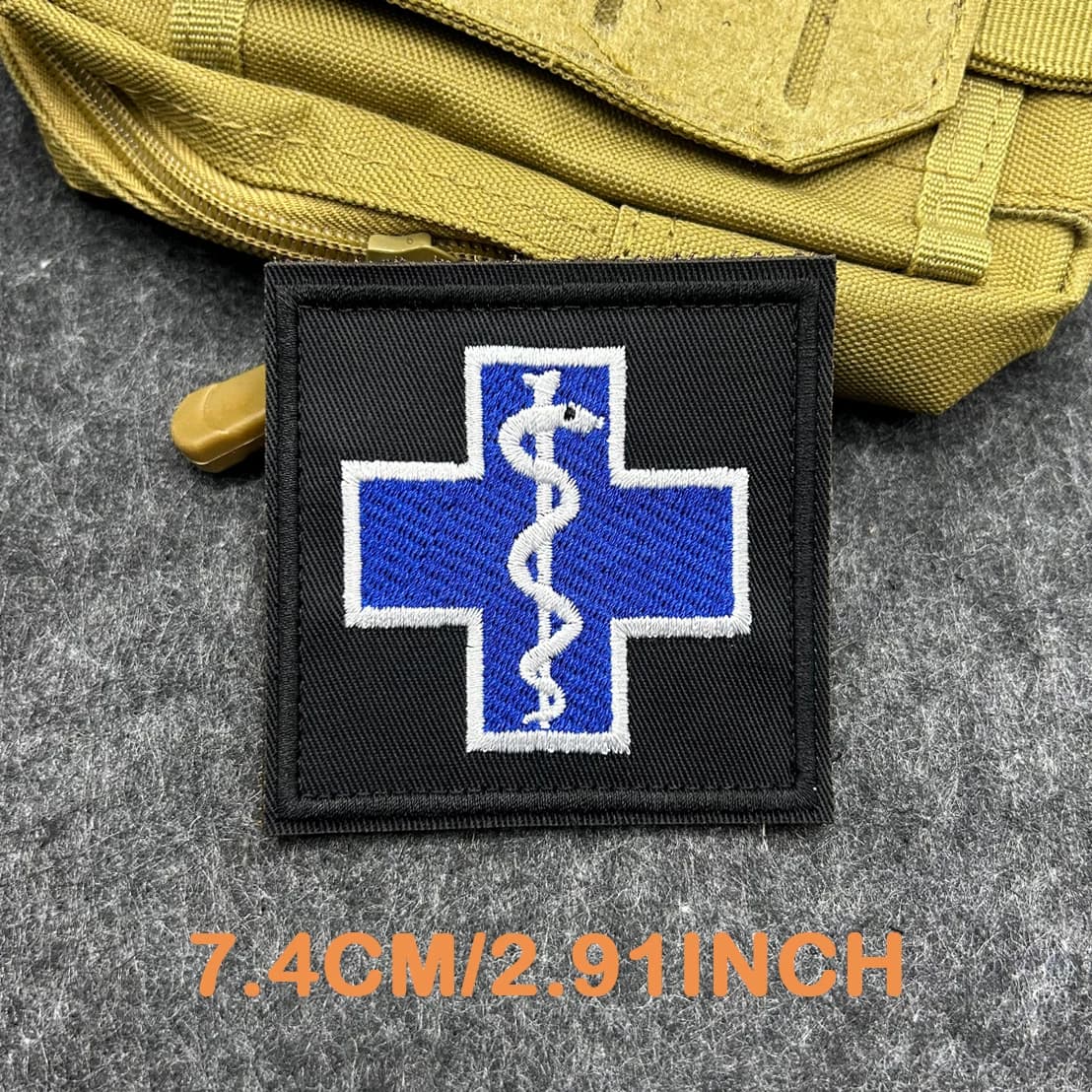 Blue Cross Embroidered Hook & Loop Patch, Medical EMT Rescue Morale Patch for Tactical Vest First Aid Kit Backpack Gear