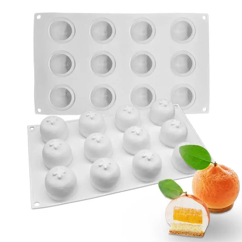 Stampo in Silicone a Forma di Arancia, Stampo Multifunzione per Torte, Antiaderente, Flessibile, per Gelatine e Ghiaccio, Ideale per Eventi Festivi e Familiari
