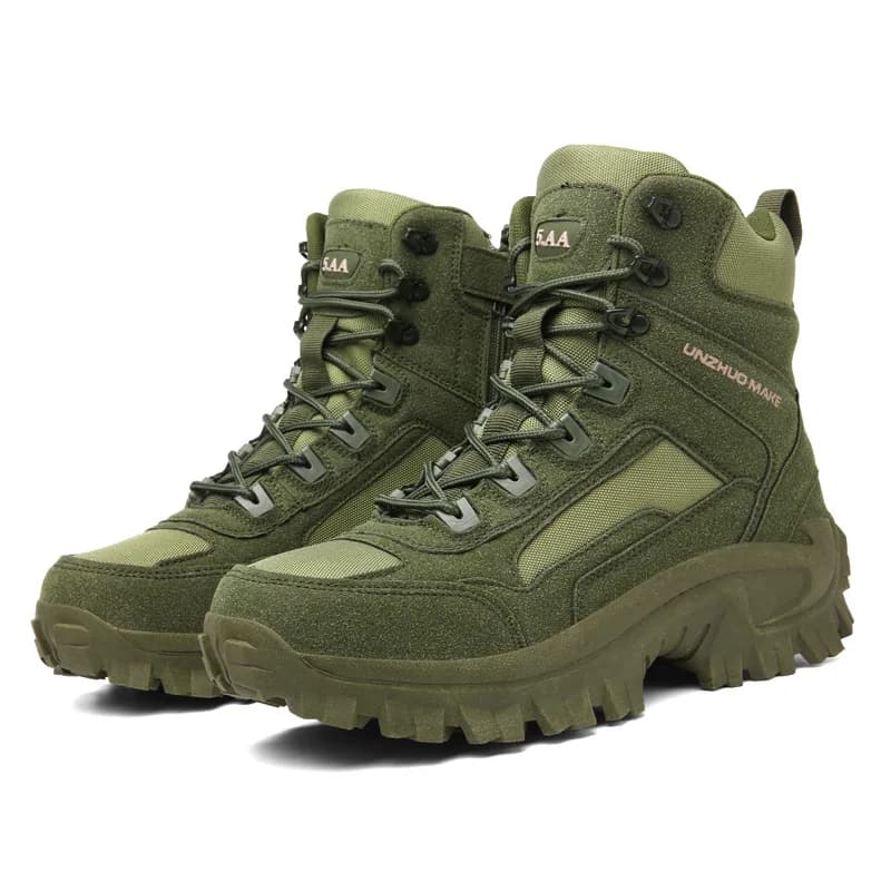 2024 Stivali tattici da uomo leggeri Allenamento da combattimento Stringati Moda all'aperto Escursionismo Stivali da caccia traspiranti con piattaforma Scarpe da uomo