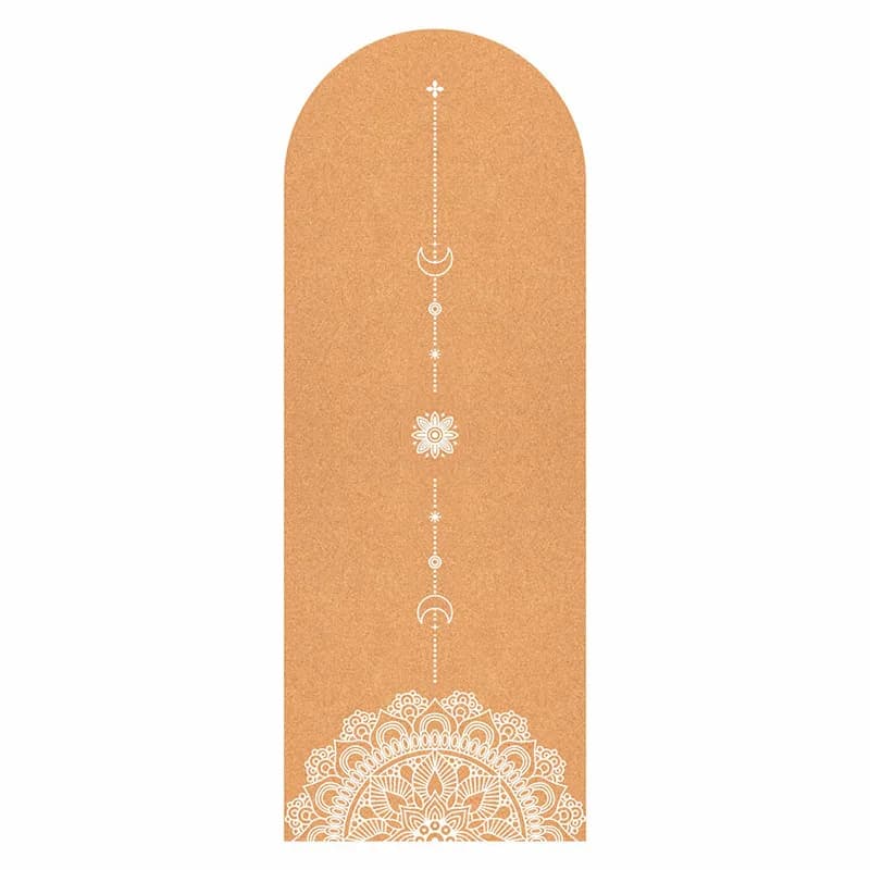 New semi-elliptical cork yoga mat, natural rubber shock absorption and sound insulation, non-slip girls fitness yoga