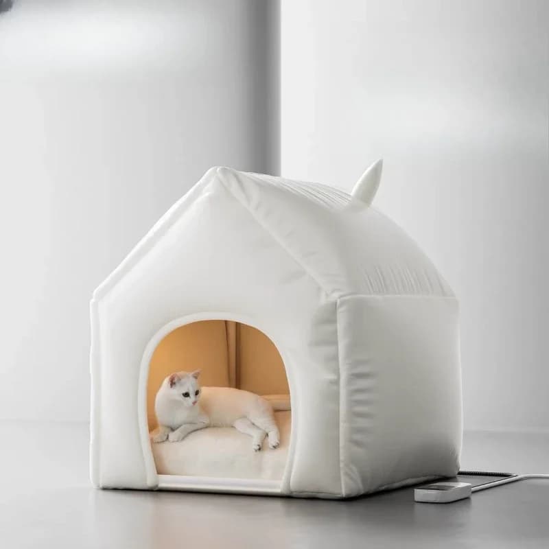 Nuova Cuccia Riscaldante Intelligente per Cani e Gatti, con Temperatura Costante, Chiusa e Sicura, per l'Autunno e l'Inverno