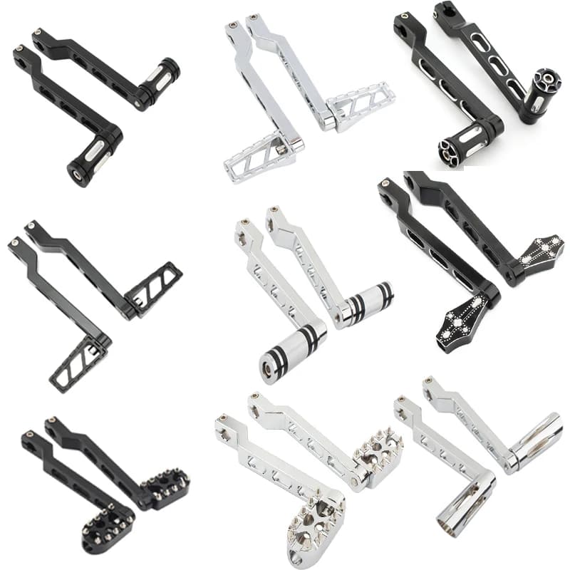 Leva del cambio del motociclo con pedane del cambio punta del tallone poggiapiedi in alluminio per Harley Touring Softail FLST Road King Electra Glide