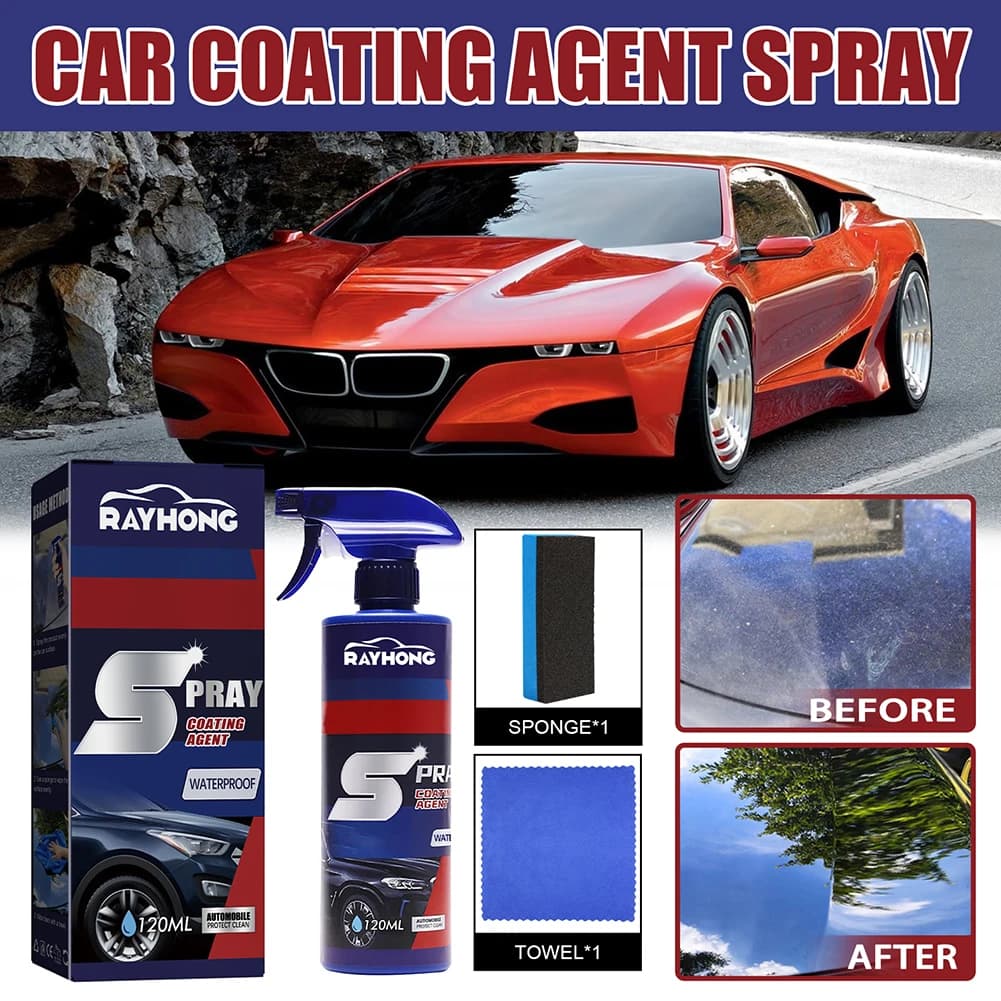 Spray Riparatore Nano 3 in 1 per Graffi, Elimina Sporco e Macchie, 120ml, Spray Cera per Auto, Rivestimento per Vernice di Auto/Barche/Moto/Camper