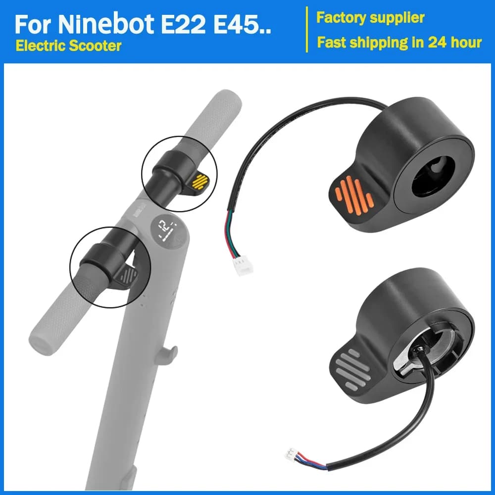 Acceleratore dell'acceleratore per Segway Ninebot E22 E25 E45 Scooter elettrico Pulsante dito Quadrante freno Acceleratore pollice Kickscooter Parte