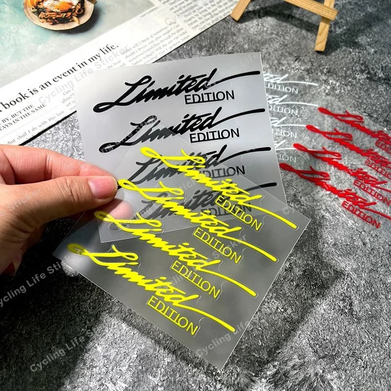 Limited Edition Motorcycle Sticker set, Waterproof, Vinyl, for Helmet, Tank, Front Caring, Scooter, Bicycle, Durevoli