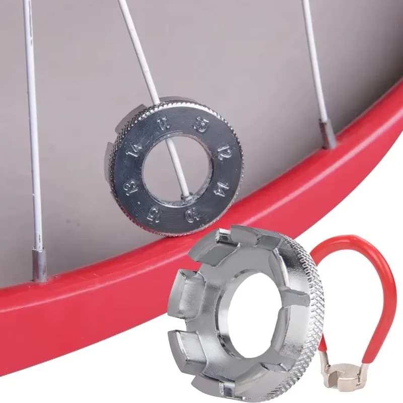 Kit di attrezzi per chiave per raggi per mountain bike Regolatore ruota per carichi pesanti per la correzione della deformazione Kit di riparazione per cerchioni di bicicletta Design portatile