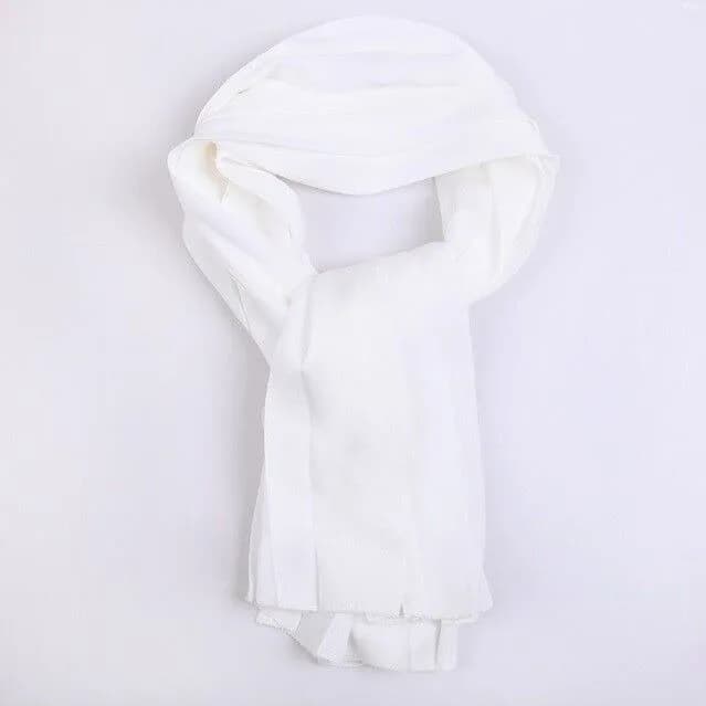 Levi Rival Ackerman Sciarpa bianca Fazzoletto da collo Avvolgente Accessori cosplay 100 cm