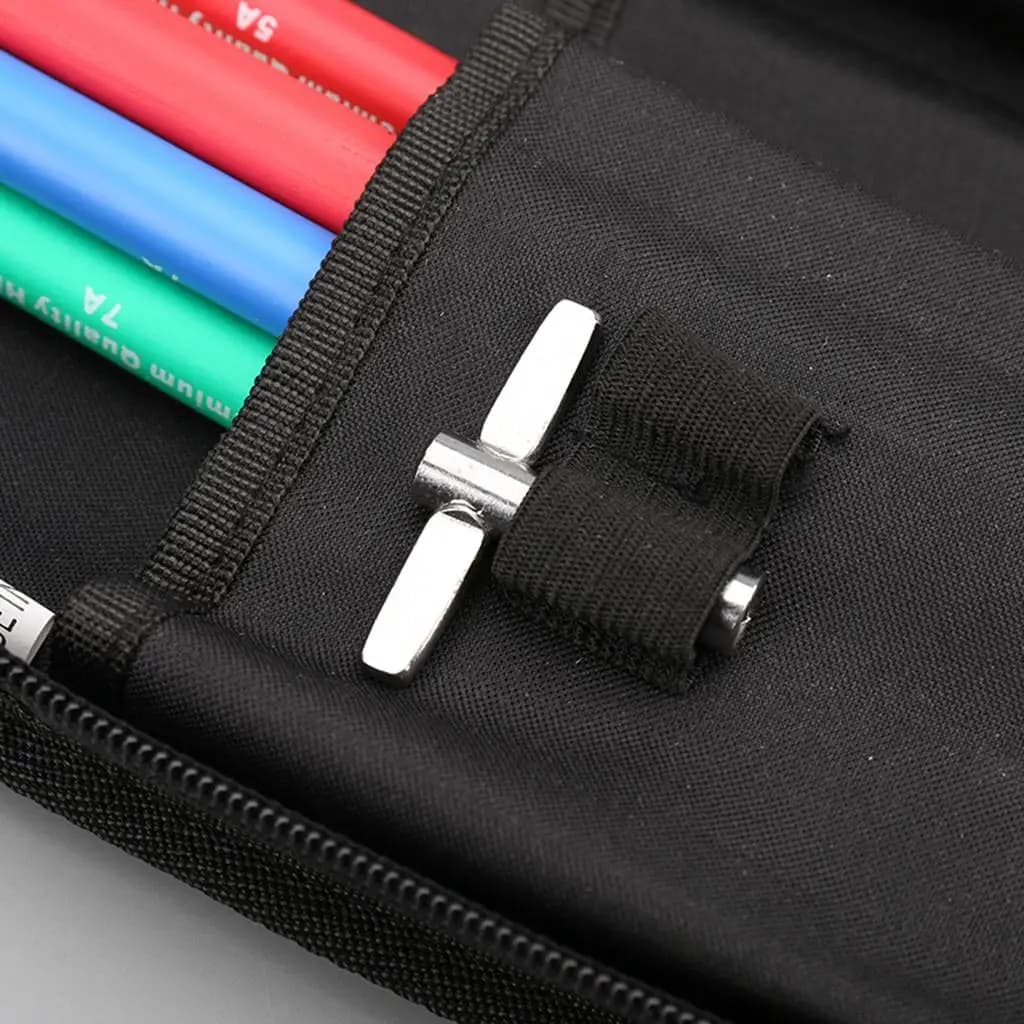 Drumstick Holder Cotton Padded Drumstick Bag Waterproof Oxford Case Instrument Accessory for Drum Set Practice
