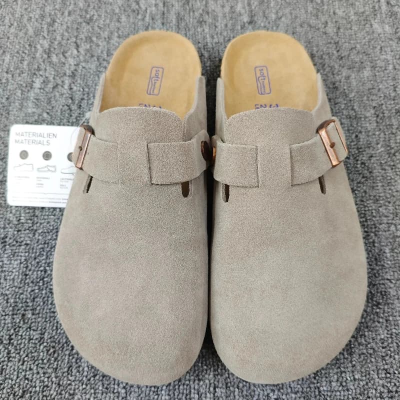 New Men's Casual Shoes & Women's Sandals: Comfortable Closed-toe Slippers With Cork Footbed For Indoor & Outdoor Use