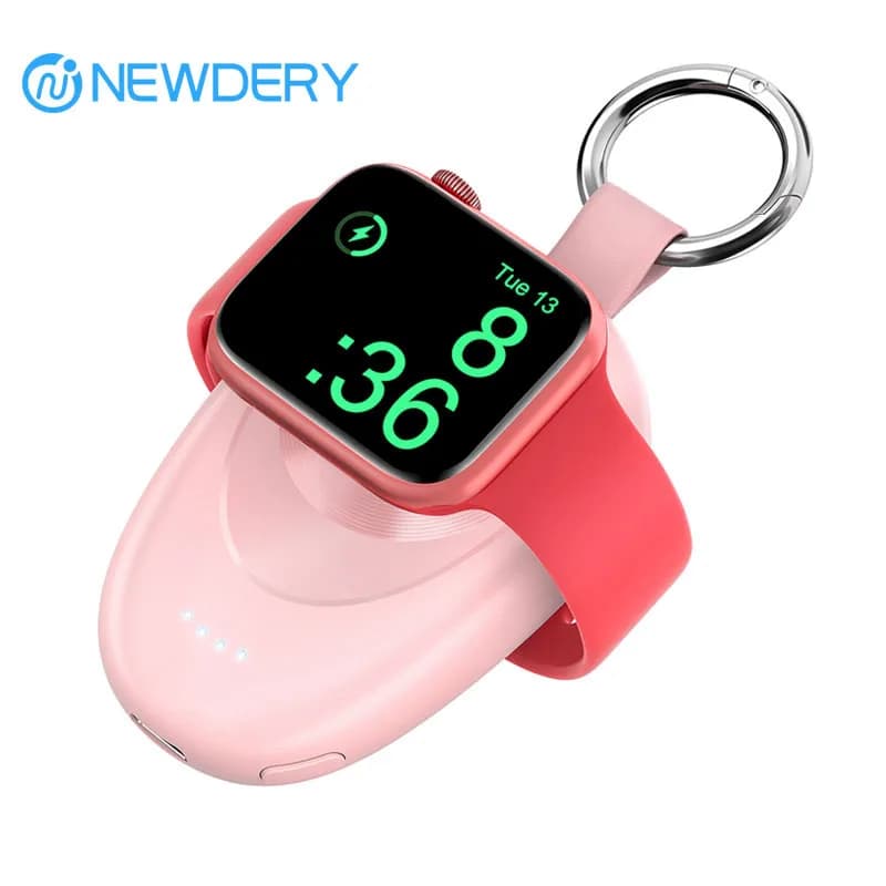 Portachiavi Caricatore portatile Power Bank wireless per Apple Watch 10 9 8 7 6 5 4 3 2 1 SE Ultra 2 Caricabatterie per auto da viaggio a ricarica rapida