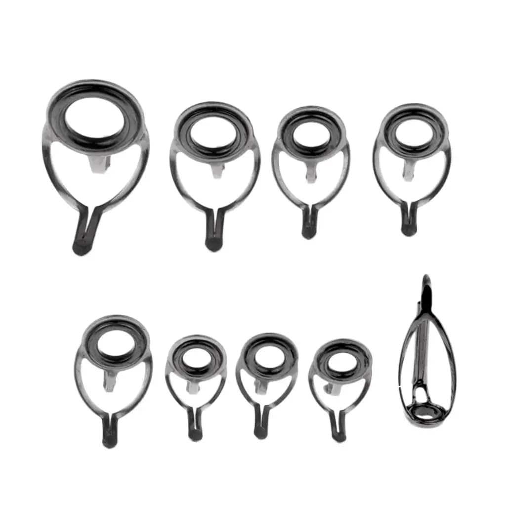 Fishing Rod Guides Tip Stainless Steel Frame Ceramic Eye Ring Casting Rod Ring for Fishing Equipment Accessories
