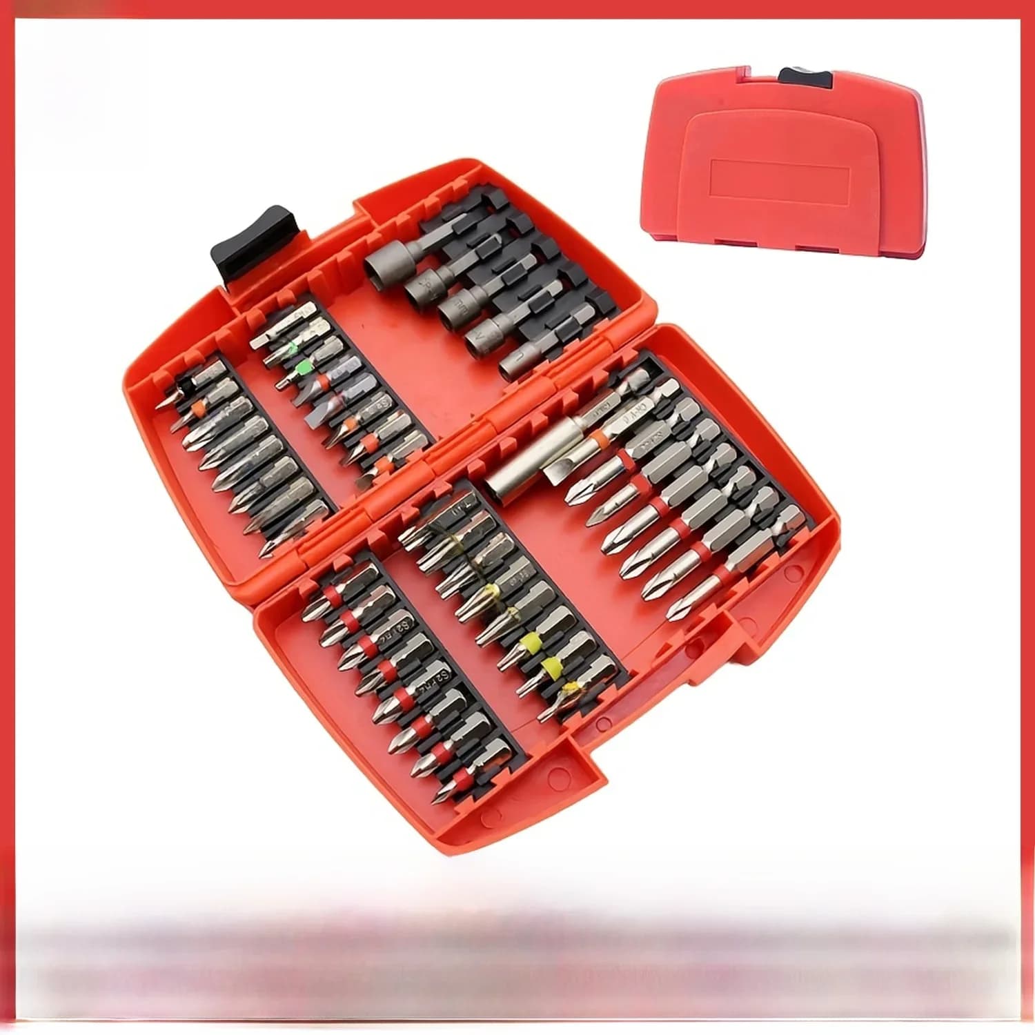 45pcs Impact Driver Bit Set, S2 Steel Alloy, Magnetic Nut Driver, Slotted, Phillips, Torx for Metal, Wood, Plastic,Tile, Drywall