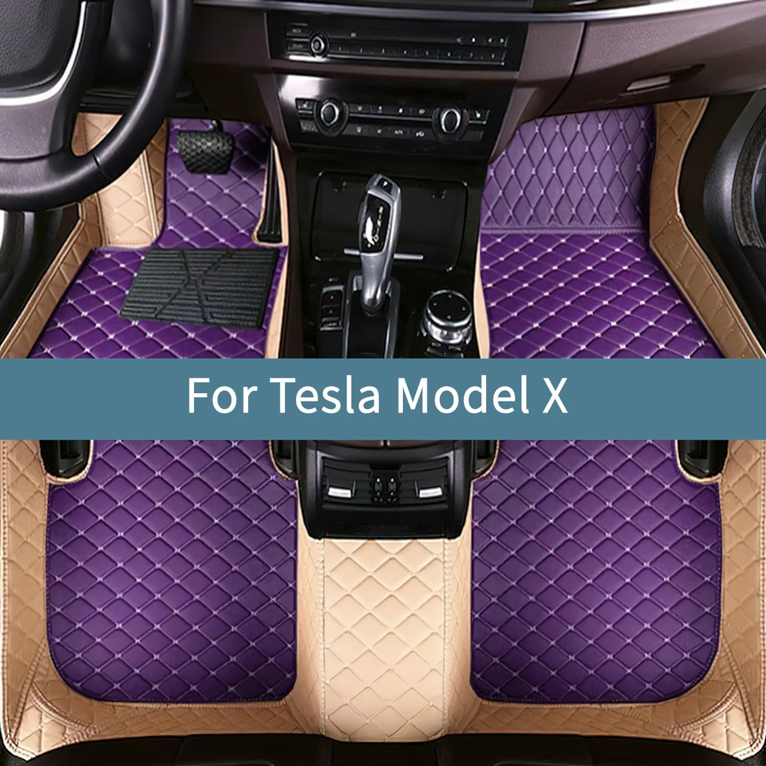 Tappetini per auto per Tesla Model X 2022 2023 2024 2025 2026 Tappetini in pelle per auto Set completo impermeabile per tutte le stagioni