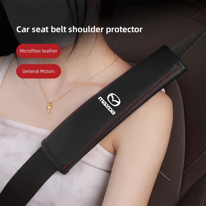 1 pcs Auto Safety Belt Covers Car Interior Accessories For Mazda 3 6 CX5 2 CX30 CX3 CX9 MX5 RX8 Axela Demio Atenza MS GJI GH BK MP