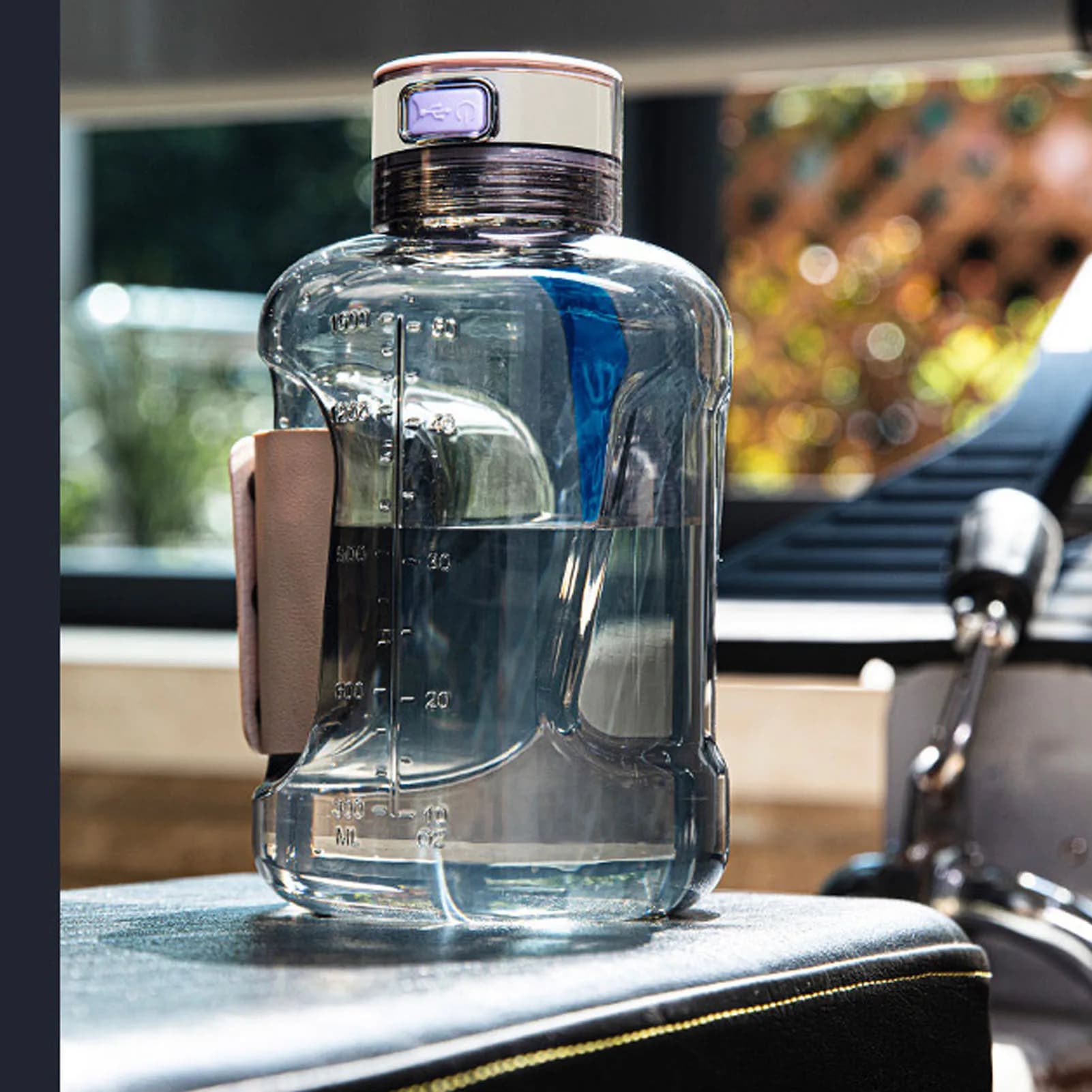 Bottiglia d'acqua a idrogeno, generatore d'acqua portatile a idrogeno da 1,5 litri, bottiglia d'acqua a idrogeno antiossidante con foglio di titanio platino