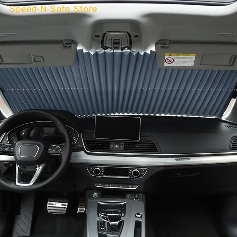 Parasole Pieghevole per Auto, Protezione per Parabrezza e Lunotto Posteriore, Blocco UV e Calore, Adatto a Tutti i Modelli di Auto e Stagioni