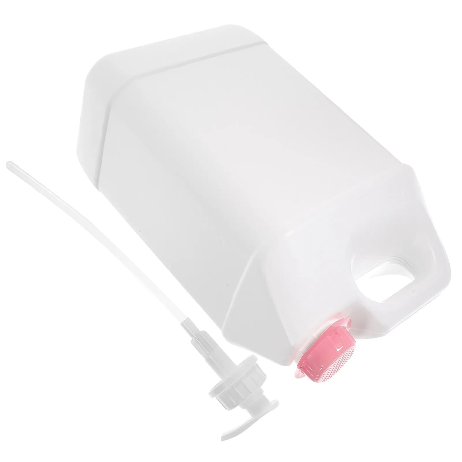 Flaconi con Pompa Quadrati da 5L, Dispenser Ricaricabile a Pressione, Contenitore Sigillato Antigoccia con Ampia Apertura per Conservazione di Shampoo, Sapone e Gel