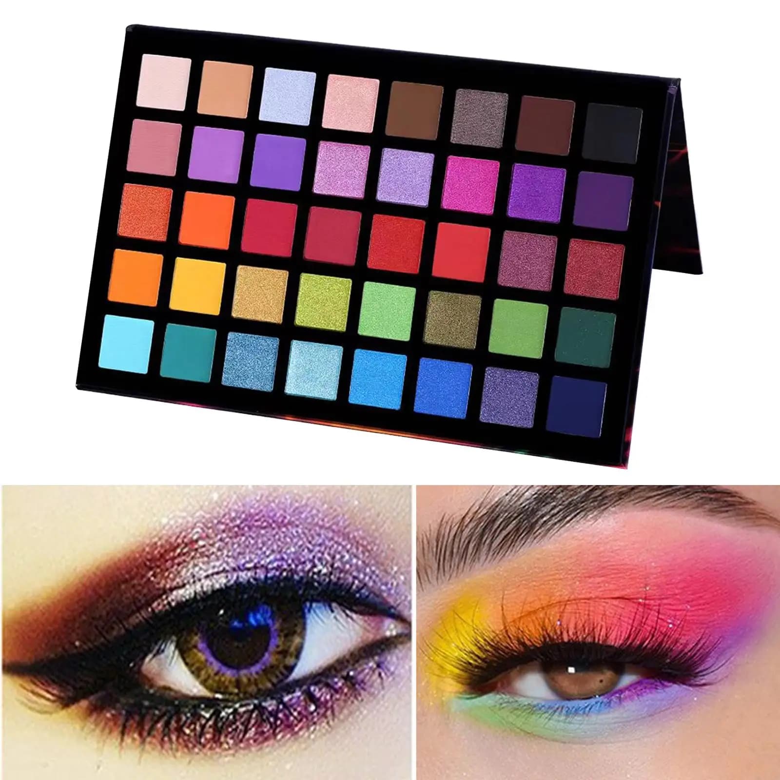 Palettes of Cosmetic Shades with Highly Pigmented Soft Texture 40 Colors Professional makeup with umbrellas for beginners girls in makeup