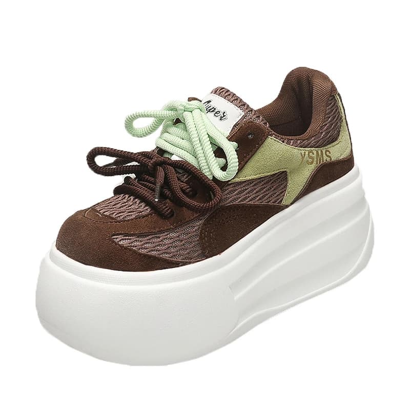 2025 Scarpe da ginnastica con plateau da donna Casual Outdoor Design semplice Skateboard Comode scarpe da ginnastica con lacci Scarpe sportive da corsa alla moda