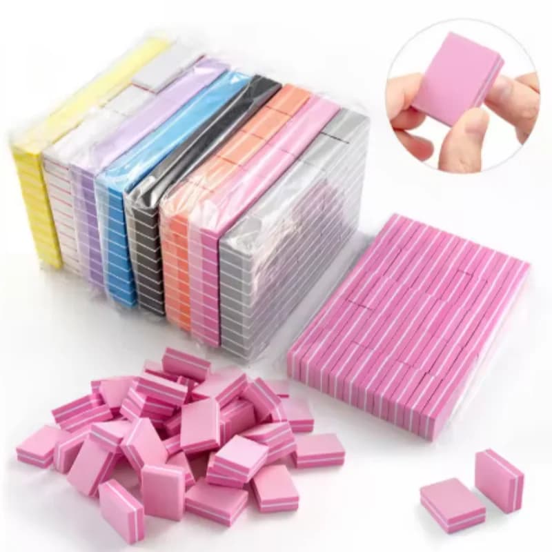 10/50/100pcs Mix Double Sided Mini Nail File Block Sanding Polishing Nail Care Tools Nail Care Filesanding Polishing Nail File