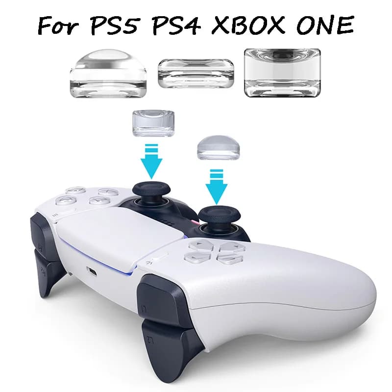 2PCS Trasparente Trasparente In Silicone Thumb Stick Grip Cap Per PS5 PS4 Xbox One S Xbox Serie X/S Joystick Thumbstick caso