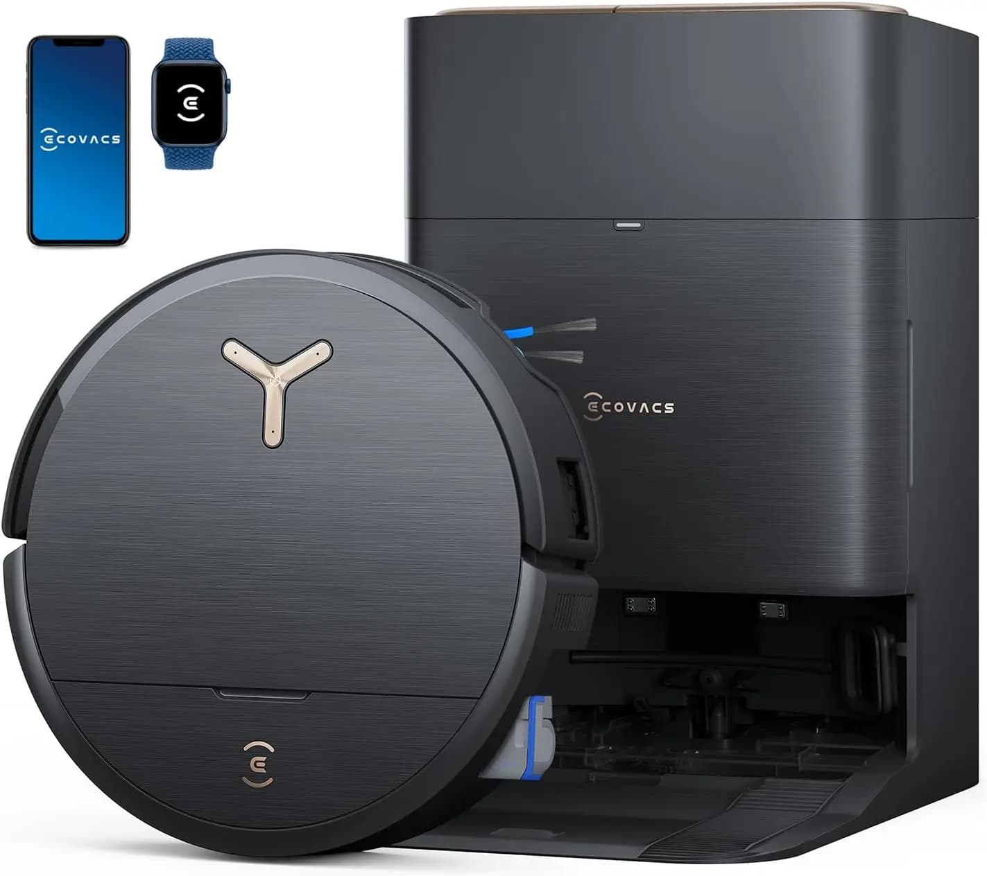 ECOVACS DEEBOT X9 PRO Omni Robot aspirapolvere e scopa, scoppio ™ Aspirazione da 16,600 Pa, lavaggio automatico istantaneo con rullo OZMO, ZeroTangle
