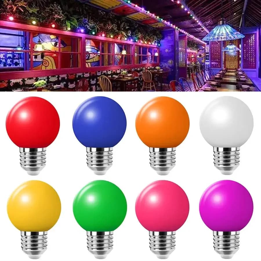 Lampadina a LED colorata 3W E27 RGB Blubs AC220V a risparmio energetico LED pallina da Golf decorazione lampade luce notturna 1 confezione