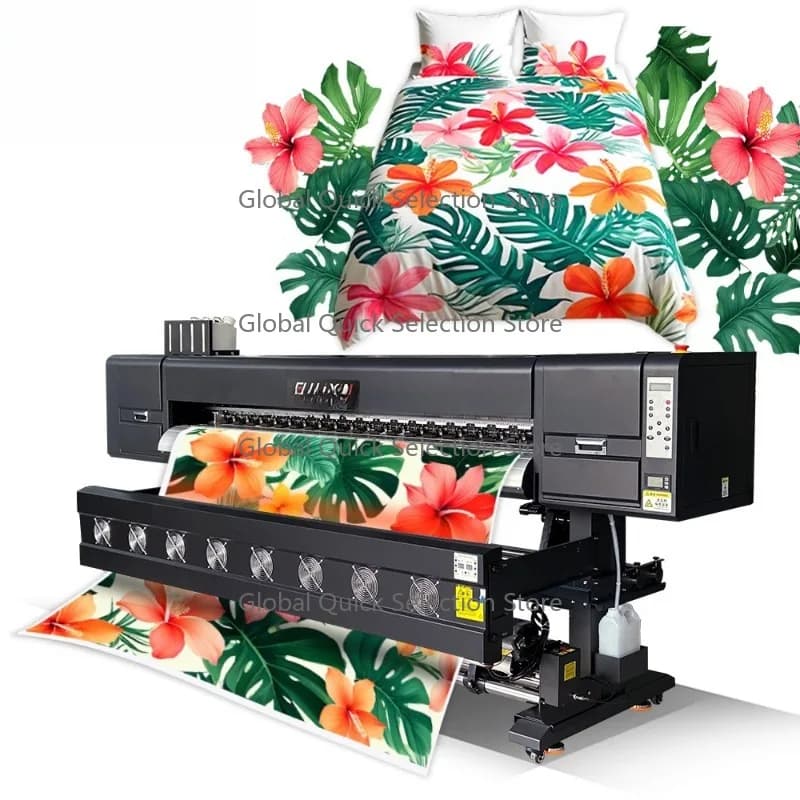 Stampante per Sublimazione I3200 con 4 Testine, Stampanti Digitali per Carta Sublimatica Tessile 1,8m