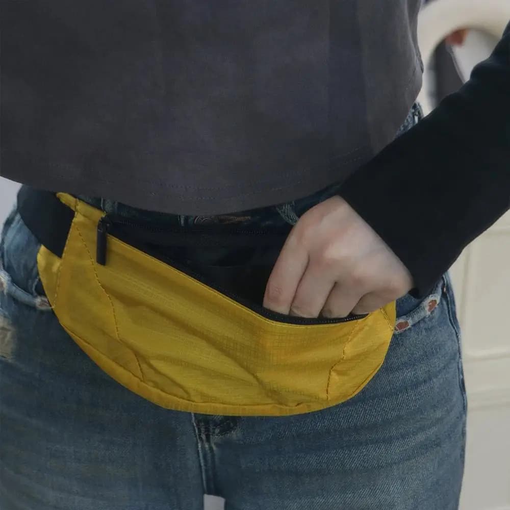 Marsupio da Corsa a Tre Scomparti Traspirante Multifunzione per Maratona, Borsa da Cintura Leggera per Telefono Sportivo