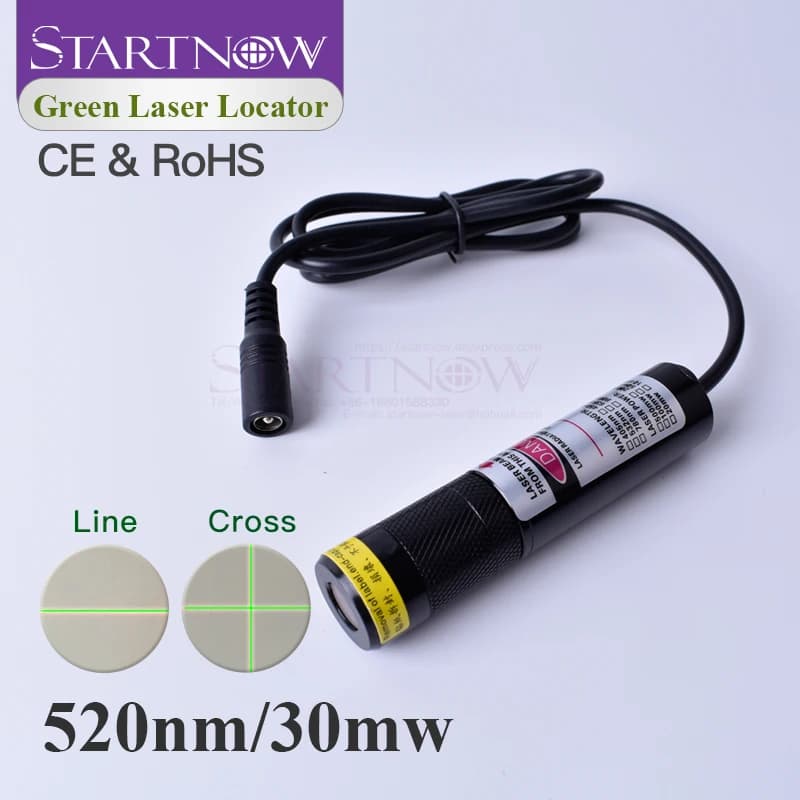 Posizionatore Laser Verde 520nm 30mW, Modulo Laser a Linea Verde per Allineamento, per Macchine da Taglio Tessuti e Industria