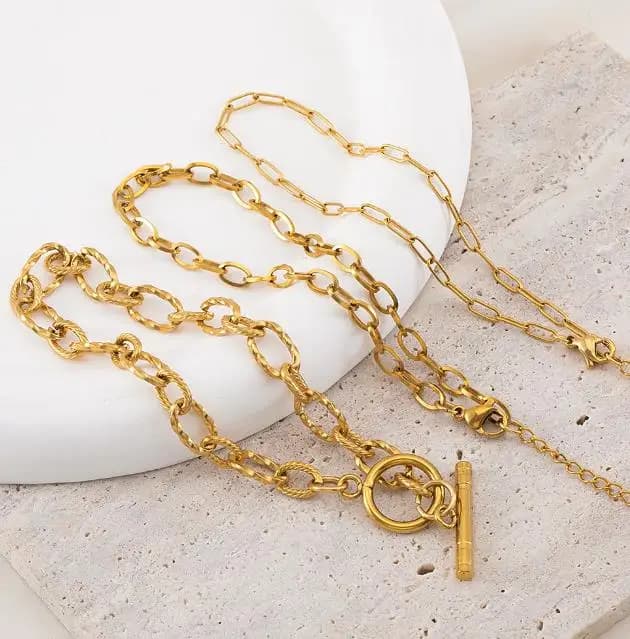 1PC Stainless Steel Thick Twisted Chain Slender Frame Chain Necklace Bracelet Basic Base OT Buckle for DIY Gift Jewelry Making
