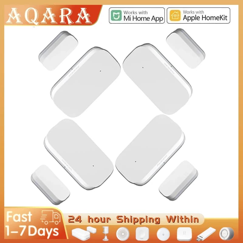 Aqara Sensore per porte e finestre Zigbee Connessione wireless Smart Home Rilevatori di porte aperte e chiuse Allarme remoto Funziona per l'APP Xiaomi mijia