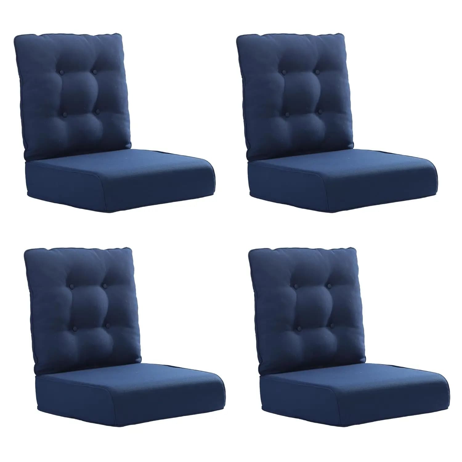 Set di Cuscini per Sedie da Esterno, 22x25/22x24 Pollici, Cuscini per Mobili da Giardino, Spessore 6 Pollici, Resistenti all'Acqua e allo Sbiadimento, Personalizzabili