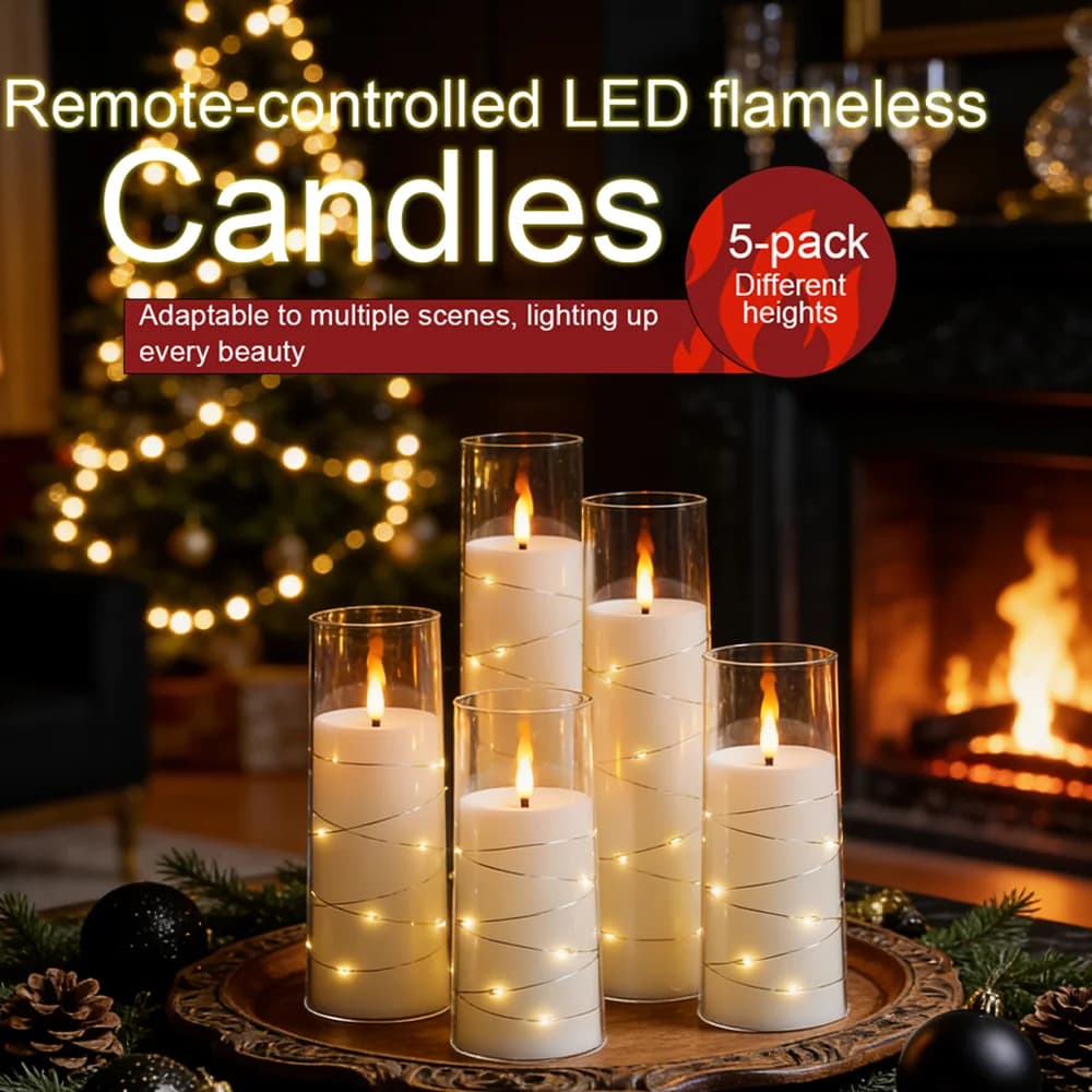 Candele elettroniche a LED senza fiamma in acrilico, luci a stringa con timer per San Valentino, cena romantica, matrimonio, fidanzamento, anniversario