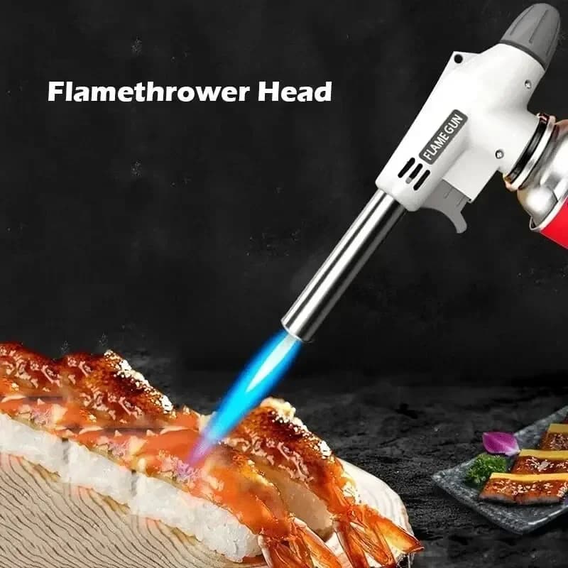 Portable Butane Gas Torch for Outdoor Camping BBQ Baking Metal Welding Cooking Flame Gun Heater Lighter