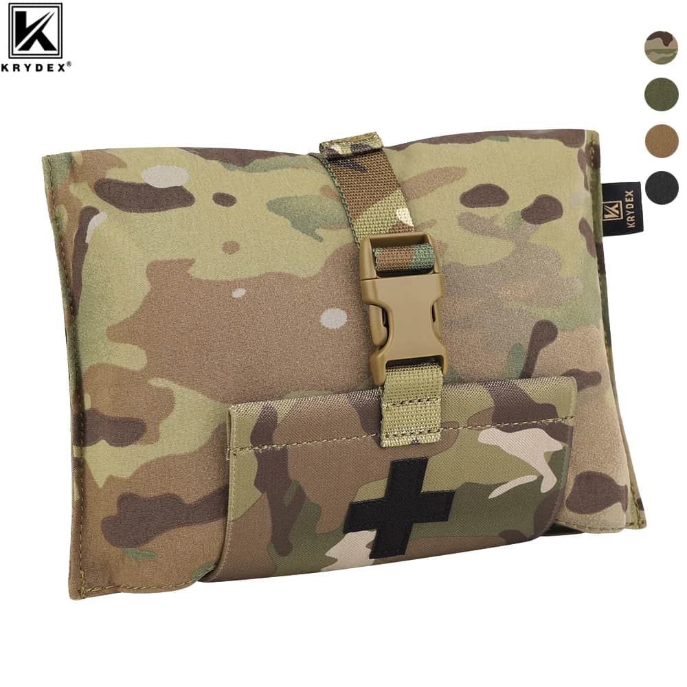 KRYDEX IFAK Medical Pouch Tactical Stretch Blow Out First Aid Survival Kit Bag Rip Away EMT Pouch caccia Airsoft accessori